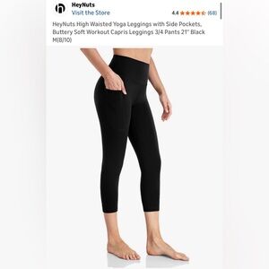 Heynuts capri length leggings with side pockets